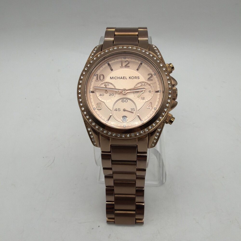 MICHAEL KORS WOMENS CHRONOGRAPH WATCH MK-5263 ROSE GOLD